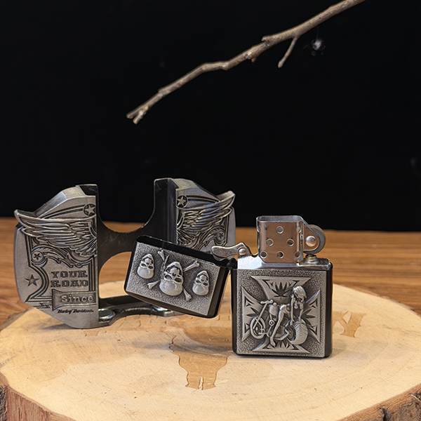 TOPACC Western Skull Motorcycle Lighter Belt Buckle