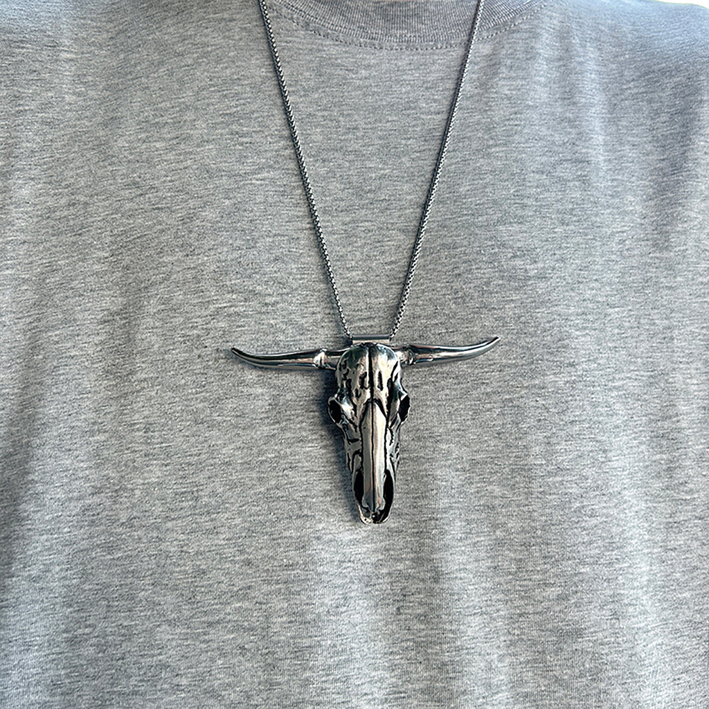 X-Longhorn  Skull Necklace Buckle