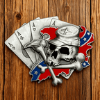 P-TOPACC Poker Skull Belt Buckle
