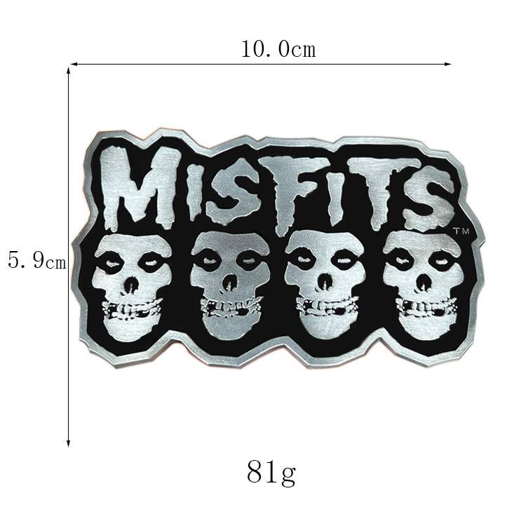 P-TOPACC Misfits Skull Belt Buckle