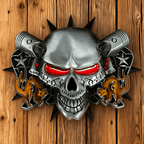 P-TOPACC Piston Skull Belt Buckle