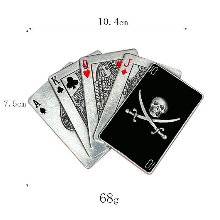 P-TOPACC Skull Poker Belt Buckle