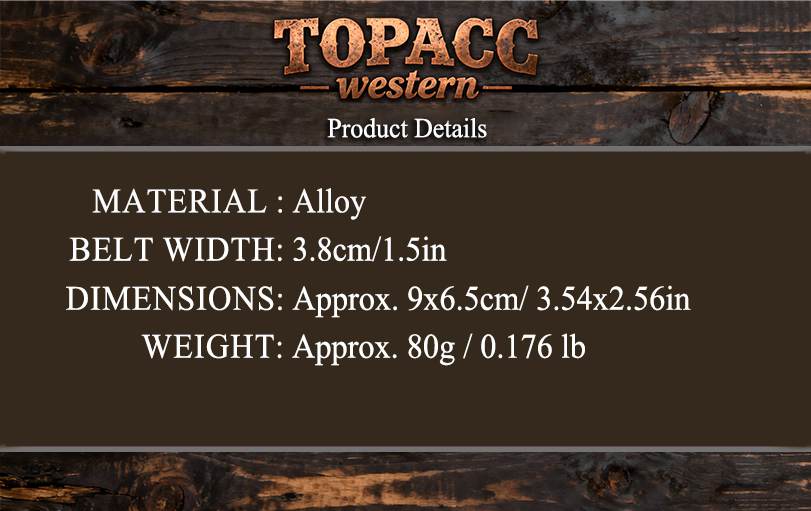 P-TOPACC American Flag Horse Belt Buckle