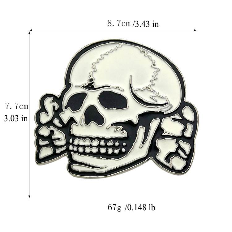 P-TOPACC White Skull Belt Buckle