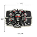 P-TOPACC Red-eyed skull Belt Buckle