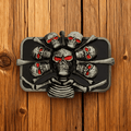 P-TOPACC Red-eyed skull Belt Buckle