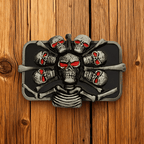 P-TOPACC Red-eyed skull Belt Buckle