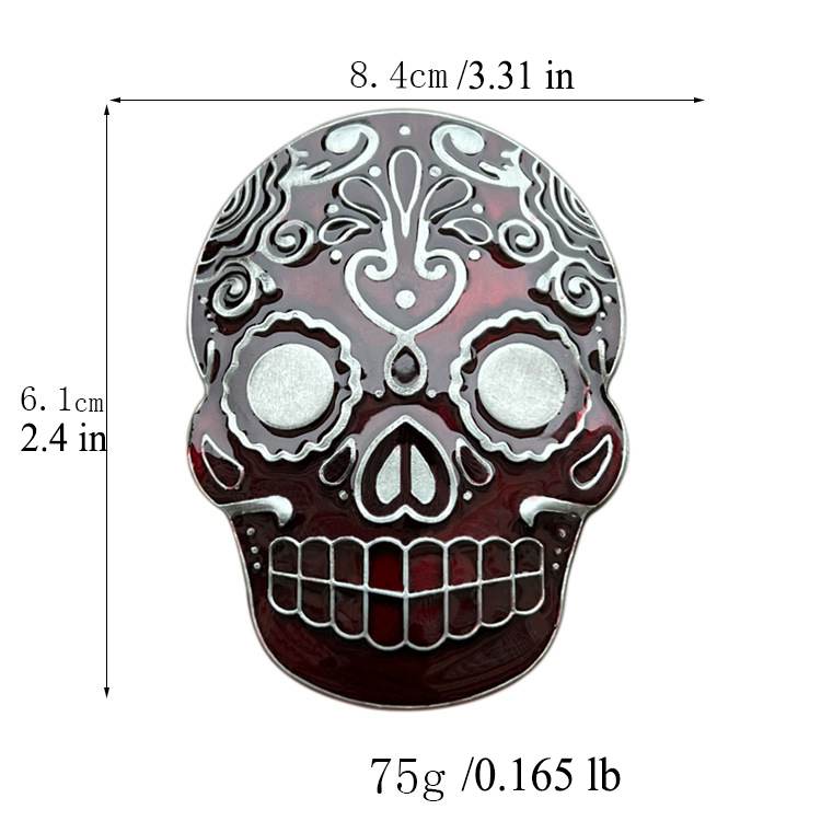 P-TOPACC Red Skull Belt Buckle