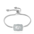 Western Cowboy Letter Bracelet Unisex Silver Stainless Steel