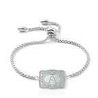 Western Cowboy Letter Bracelet Unisex Silver Stainless Steel