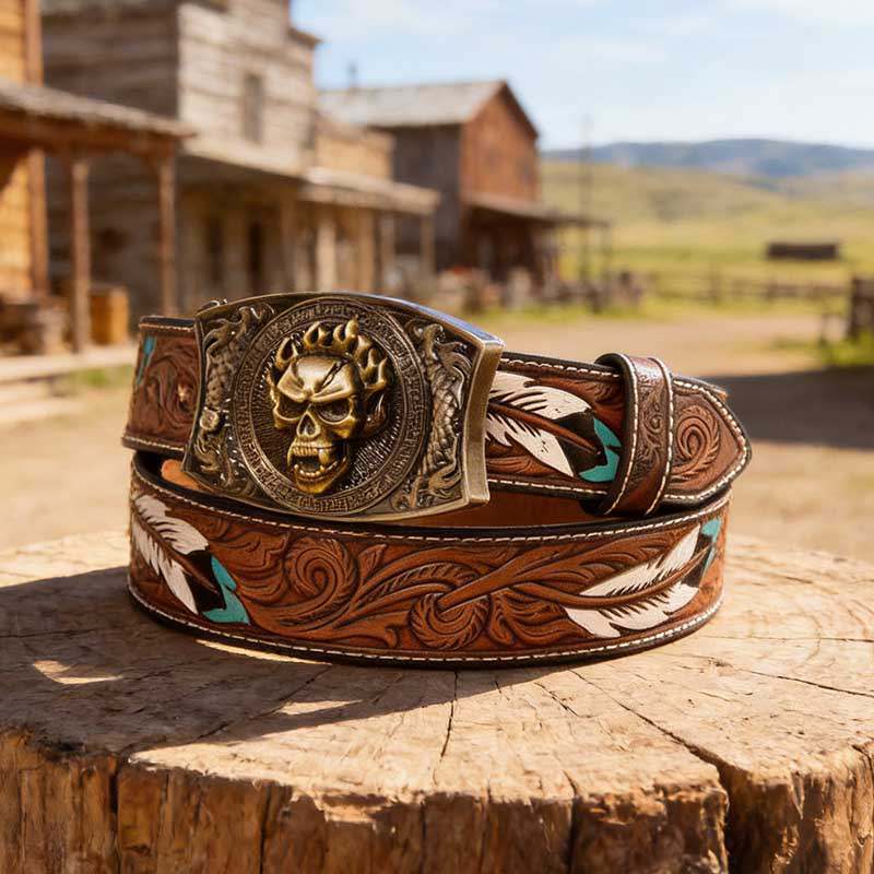 T-Feather Belt - Square with Holder Buckle
