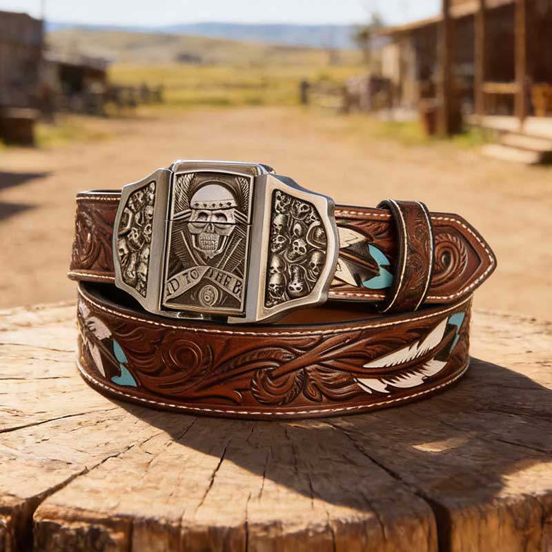 T-Detachable Lighter - Feather Belt