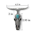 X-Turquoise Longhorn  Skull Necklace Buckle