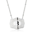 TOPACC Western Cowboy Letter Pendant Necklace Silver Unisex
