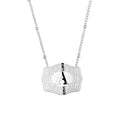 TOPACC Western Cowboy Letter Pendant Necklace Silver Unisex