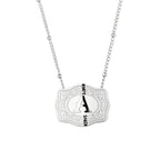 TOPACC Western Cowboy Letter Pendant Necklace Silver Unisex