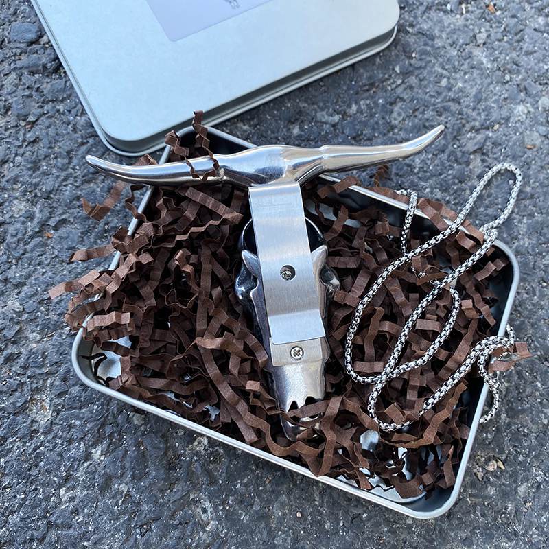 X-Turquoise Longhorn  Skull Necklace Buckle