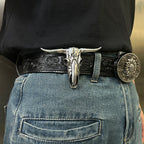X-Longhorn  Skull Necklace Buckle