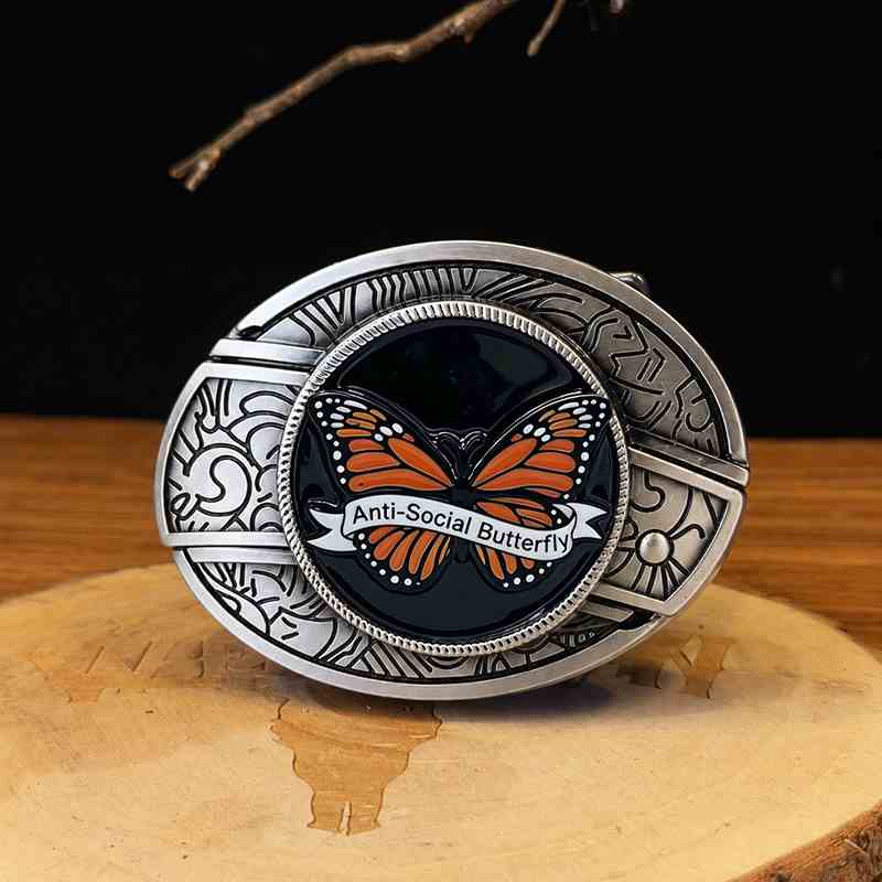 TOPACC Butterfly Western Belt Buckle