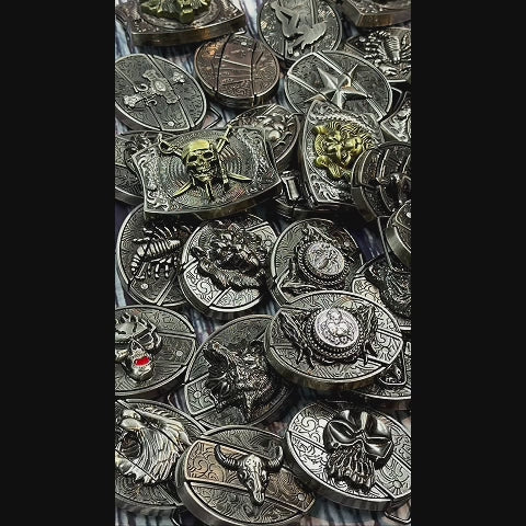 TOPACC Metal Oval Cowboys Belt Buckle