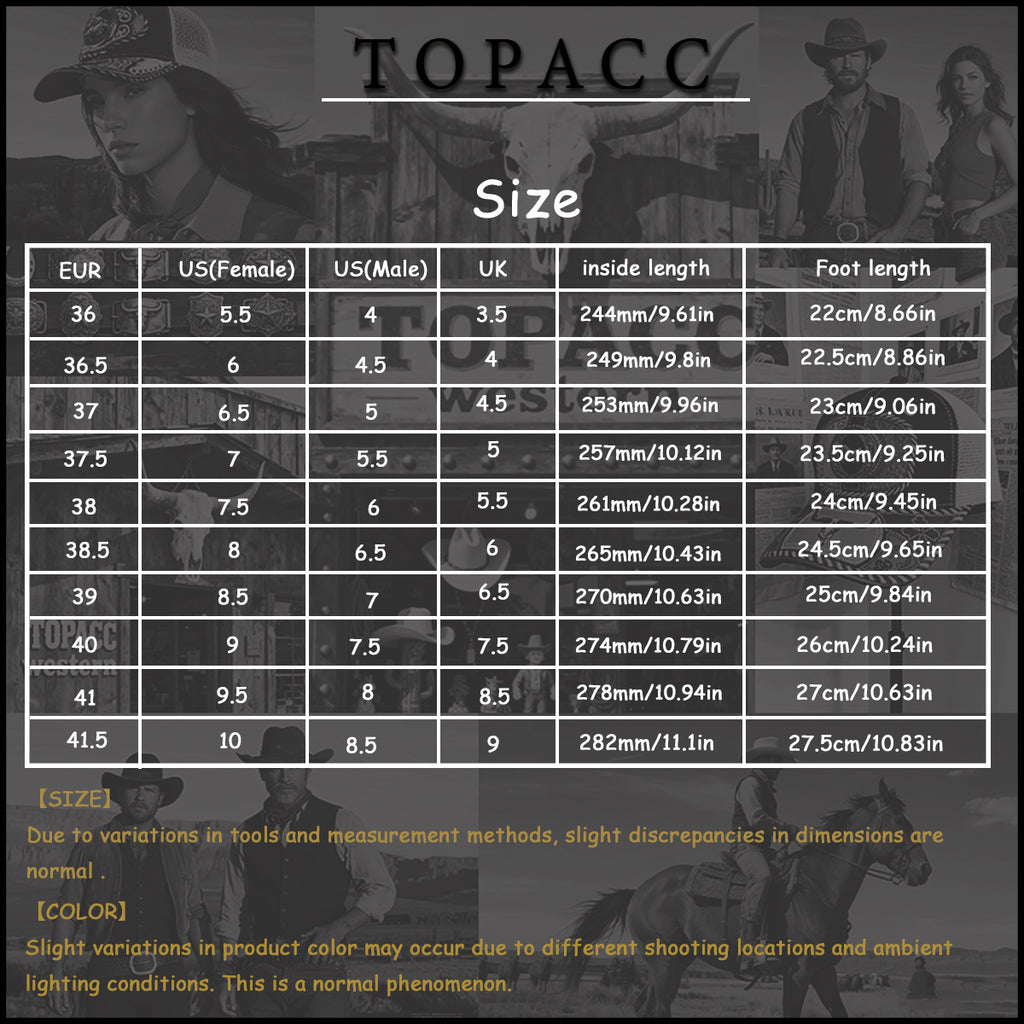 B-Women's Genuine Leather Western Boots