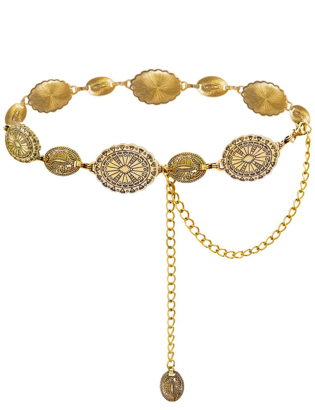 TOPACC Western Metal Concho Belt for Women