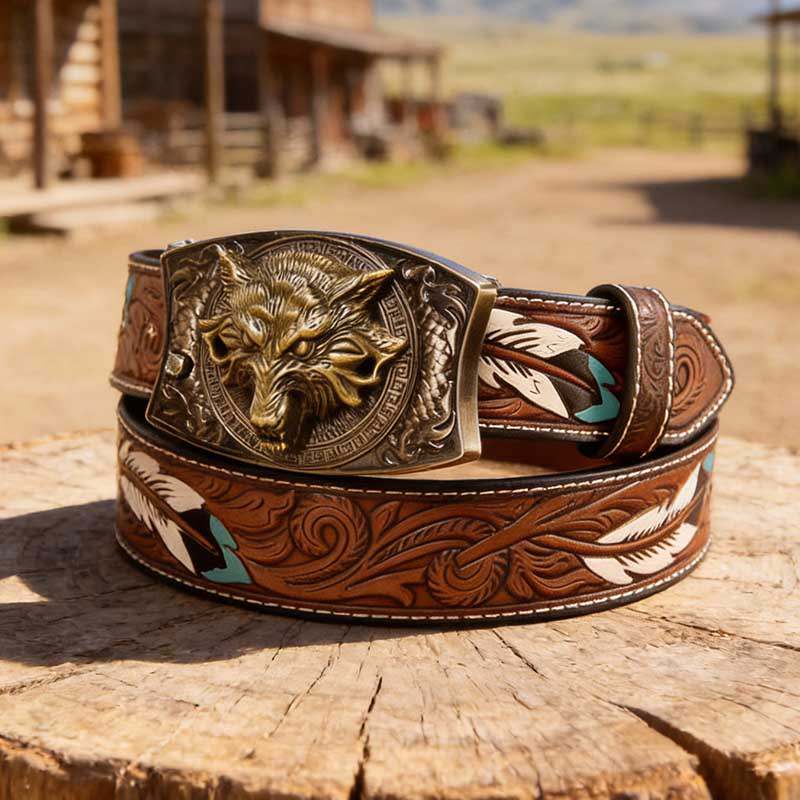 T-Feather Belt - Square with Holder Buckle